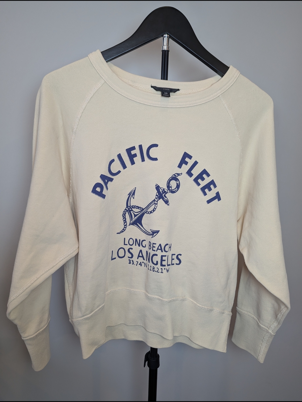 Cream Pacific Fleet Graphic Crewneck Sweatshirt